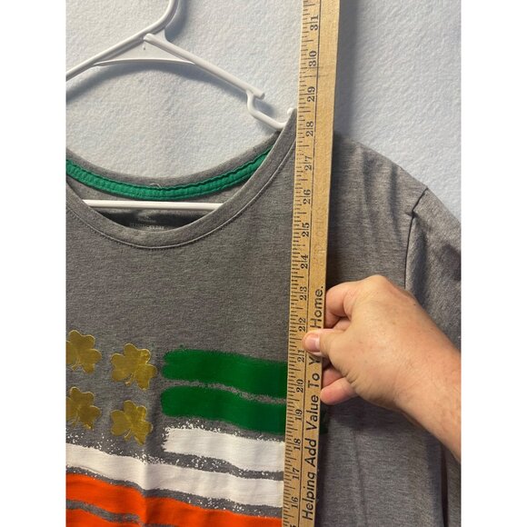 St Patrick’s Day Irish Flag Themed Gold Foil Short Sleeve Woman’s T-Shirt 3XL 22 - Picture 5 of 7